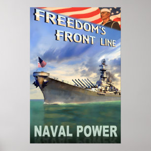 Poster Nau de guerra BB63 Missouri classe Iowa poder nava