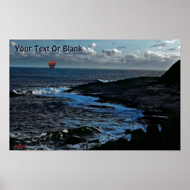 Poster Nau Viking de Wick Bay (Frente)