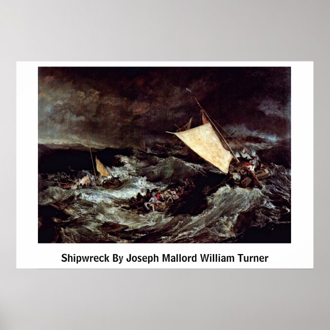 Poster Naufrágio De Joseph Mallord William Turner (Frente)