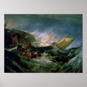 Póster Naufrágio de navio de transporte