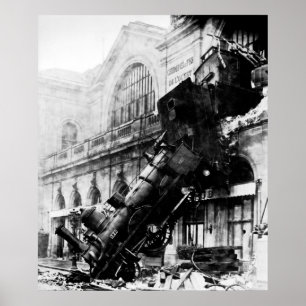 Poster Naufrágio do comboio em Montparnasse, 22 de outub