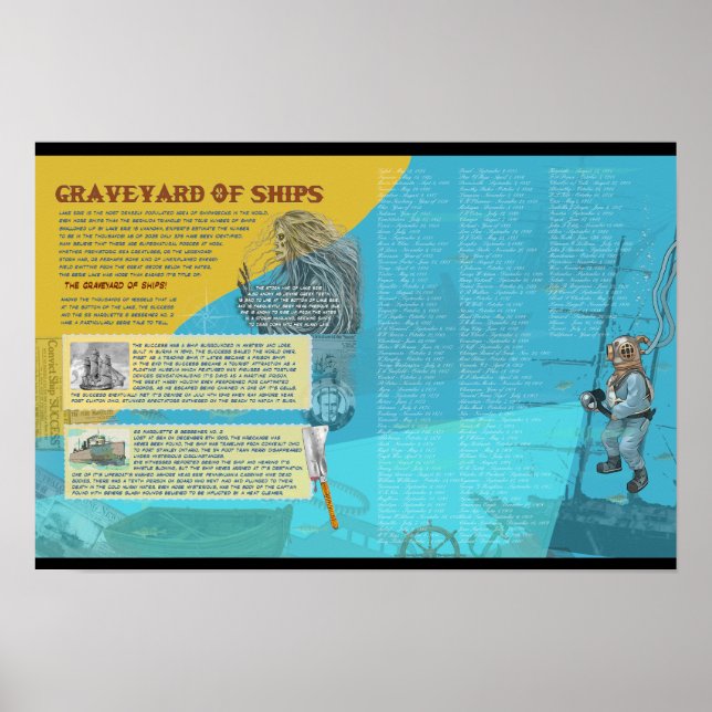 Poster Naufrágios do lago Erie ELE Merch Oficial (Frente)