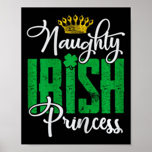 Poster Naughn Irish Princess Dia de São Patrício Ireland