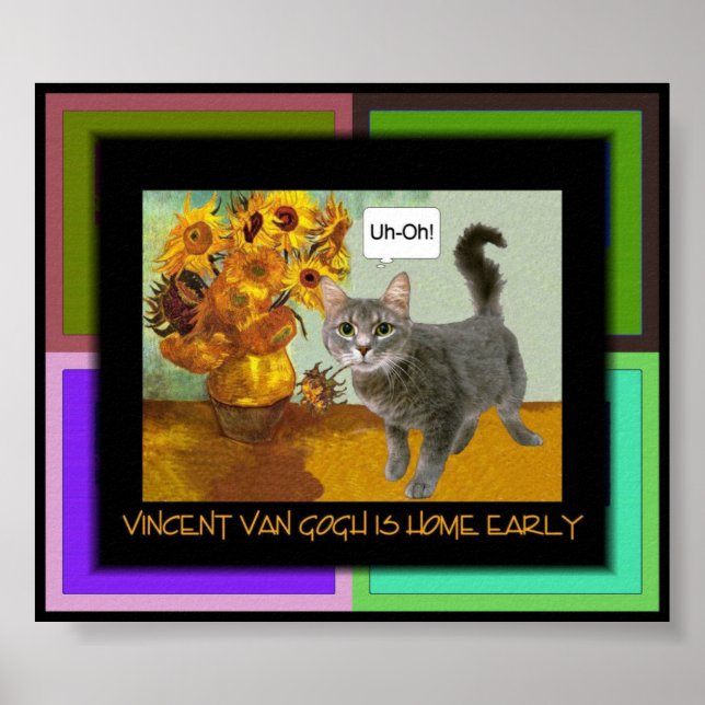 Poster Naughn Van Gogh Cat 3 (Frente)