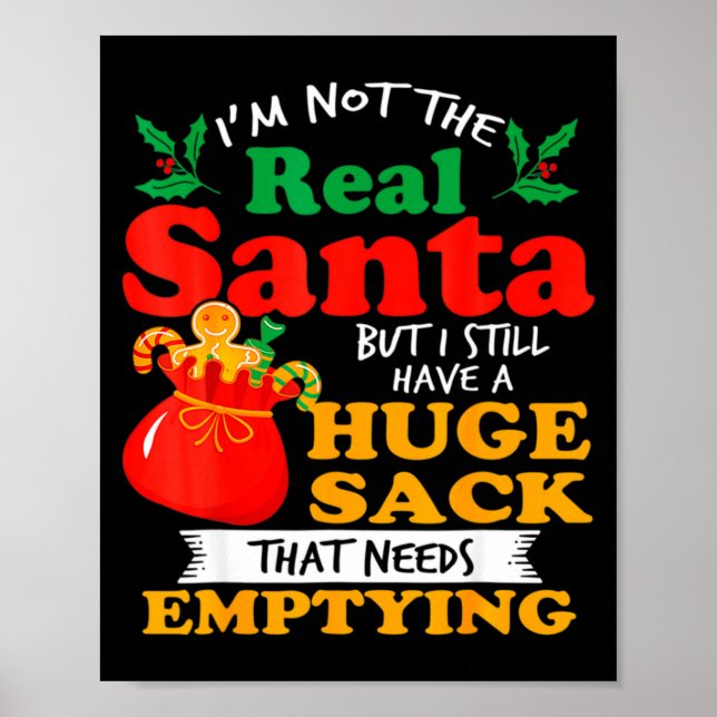 Poster Naughty Christmas For Men Huge Package Sack Dirty  (Frente)