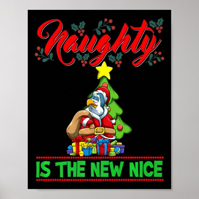 Poster Naughty Is The New Nice Christmas Santa Xmas Premi (Frente)