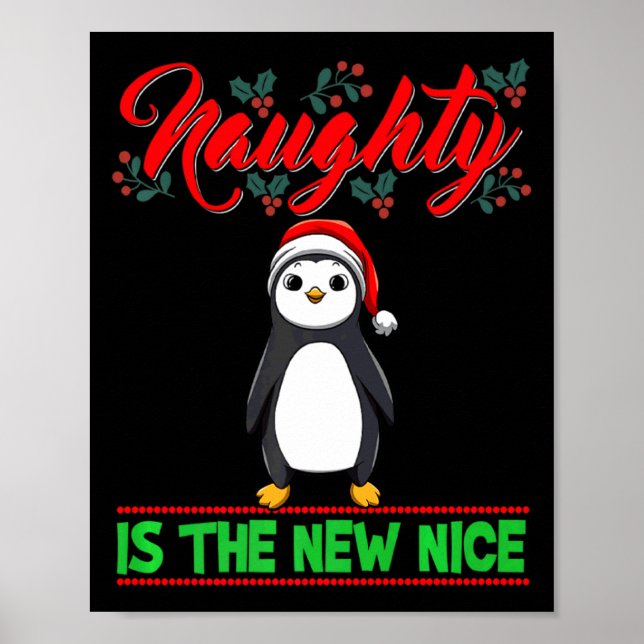 Poster Naughty Is The New Nice Christmas Santa Xmas Premi (Frente)