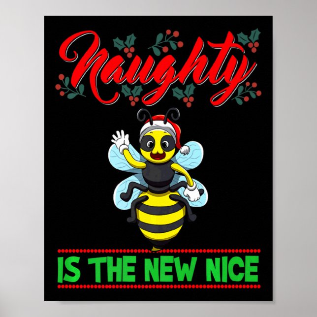 Poster Naughty Is The New Nice Christmas Santa Xmas Premi (Frente)