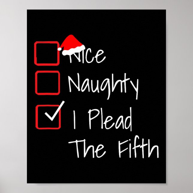 Poster Naughty Nice Eu Lidero A Quinta Fodorosa Christma (Frente)