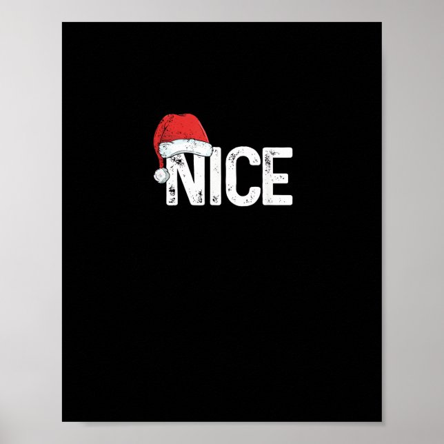Poster Naughty Or Nice Matching Christmas Funny Design  (Frente)