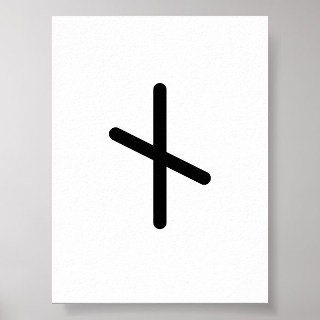 Poster NAUTHIZ Runa Nórdica (Necessidade, Necessidade) |  (Frente)
