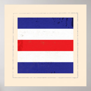 Póster Nautical Letter "C" Signal Flag