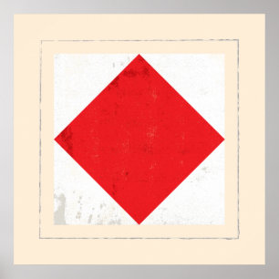 Póster Nautical Letter “F” Signal Flag
