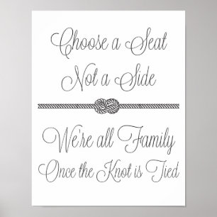 Póster Náutico Nó Escolher um Sinal de Casamento Não Late