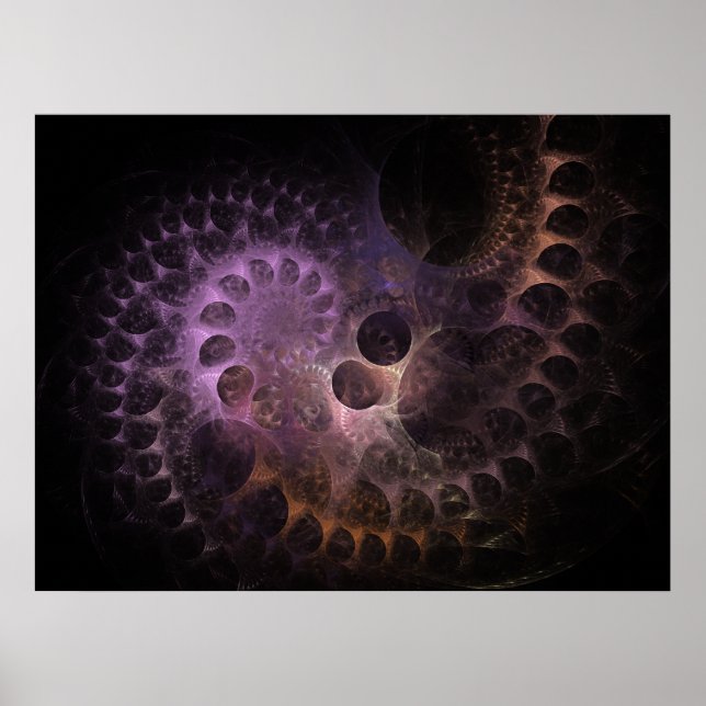 Póster Nautilus Fractal (Frente)