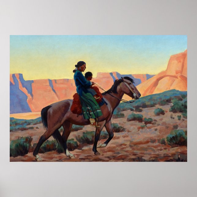 Poster Navajo Mãe, 1945 por Maynard Dixon (Frente)
