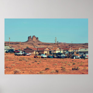 Poster Navajo nativo americano em uma reserva na Ar