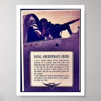 Poster Naval Aircrewman'a Creed
