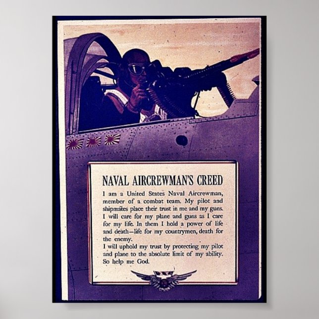 Póster Naval Aircrewman'a Creed (Frente)