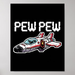 Poster Nave de Video Game Retrô Arcade Divertido Nostalgi