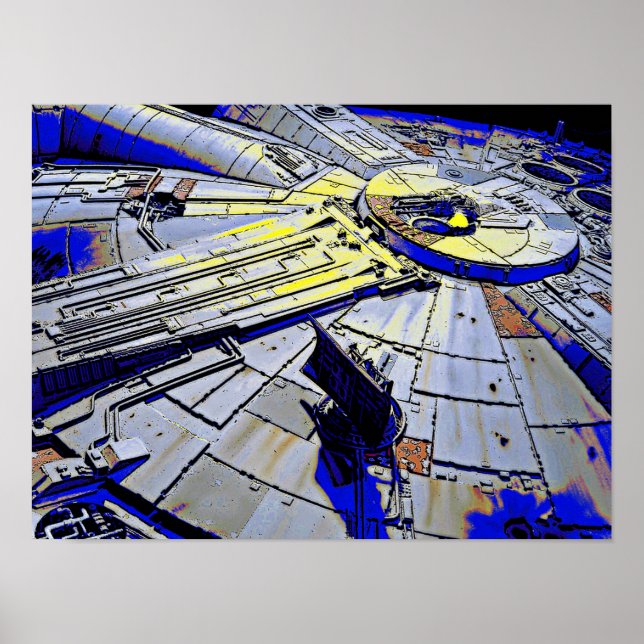 Poster nave espacial Sci Fi (Frente)