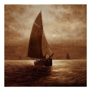 Póster Navegação à noite (cerca de 1900) Elbridge Wesley