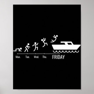 Poster Navegação Capitão-de-embarcações Fim-de-semana Esp