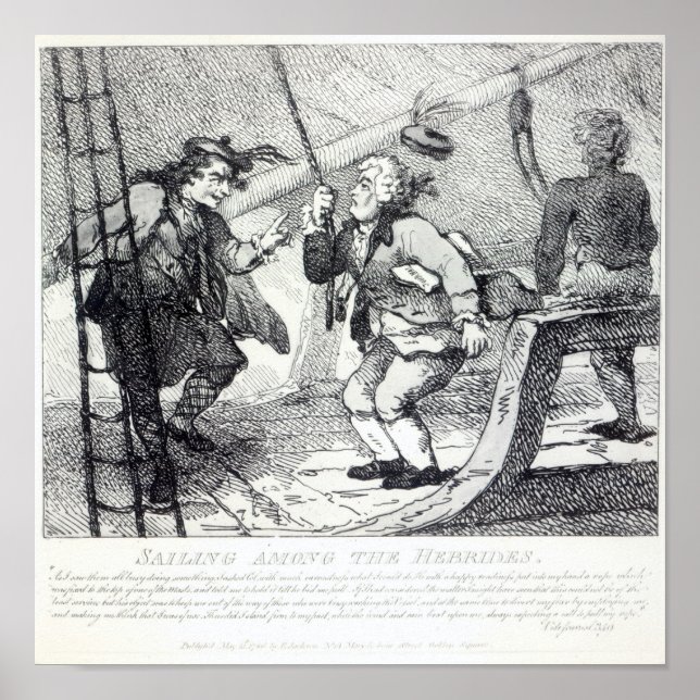 Póster Navegação entre as Hébridas (Frente)