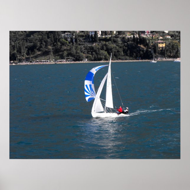 Póster Navegação no lago Garda (Frente)