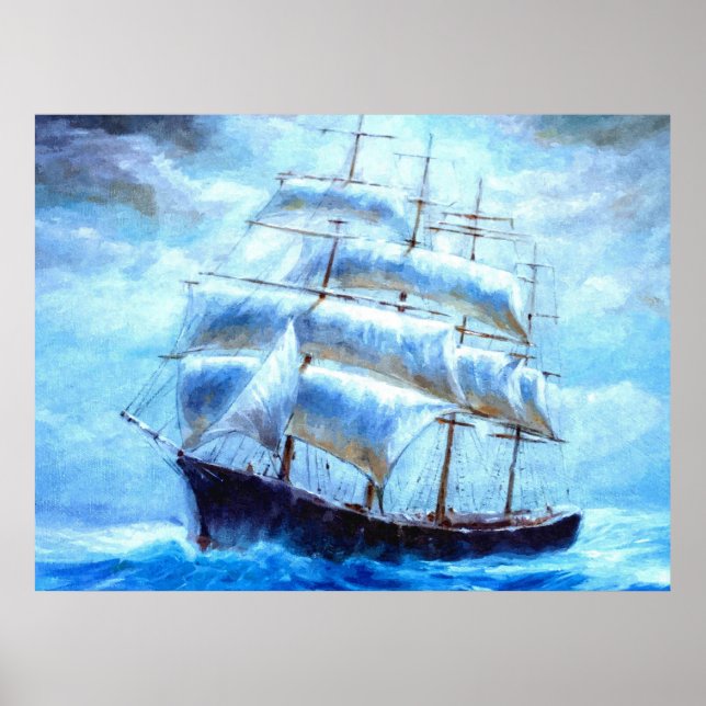 Póster Navegação no mar (Frente)