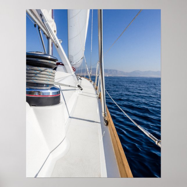 Poster navegação no mar por navio de navegação (Frente)