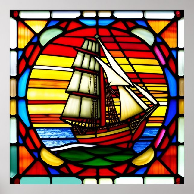 Poster Navegação por Ondas do Oceano (Frente)