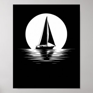 Poster Navegador à vela - Capitão Barco de barco Sun