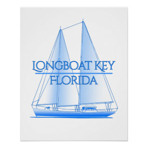 Póster Navegador Navegante Náutico Costeiro Longboat Key