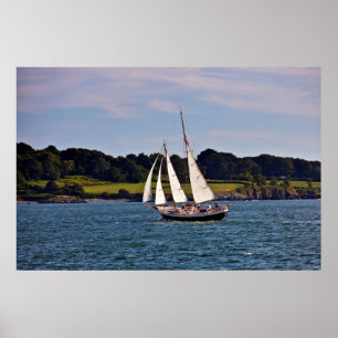 Póster Navegando em Newport, Rhode Island, EUA