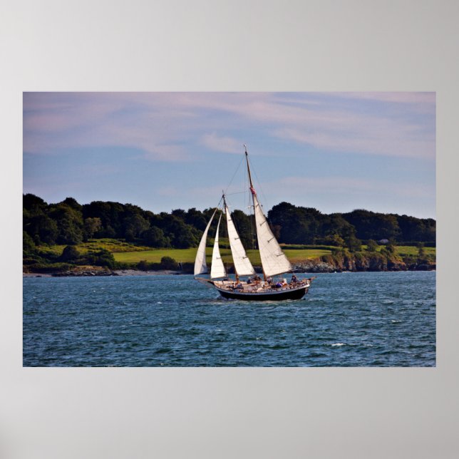 Póster Navegando em Newport, Rhode Island, EUA (Frente)