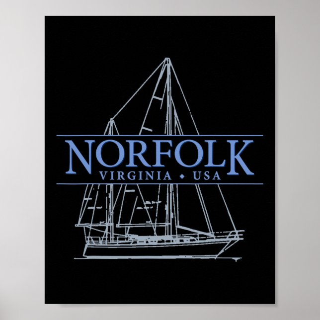 Poster Navegando em Norfolk Virgínia (Frente)