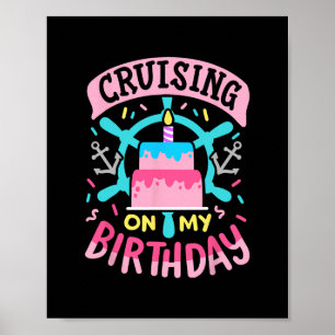 Poster Navegando no Meu Aniversário Viagem de Cruzeiro Di