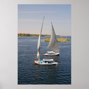 Póster Navegando no Nile, Egipto