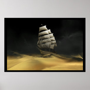Póster Navegando o deserto
