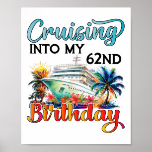 Poster Navegando Para o Meu 62º Aniversário Cruzeiro Aniv