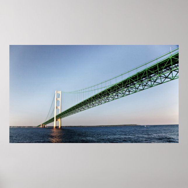 Póster Navegando sob a ponte Mackinac (Frente)