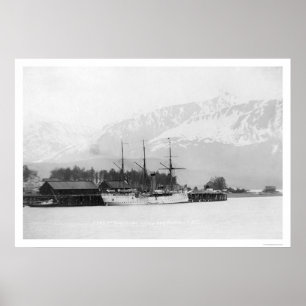 Póster Navio a vapor entrado em Seward, Alaska 1916