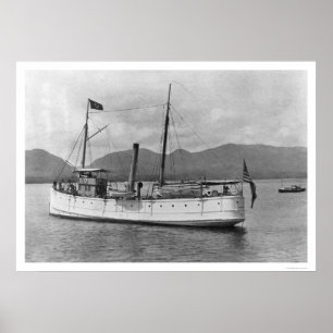 Poster Navio a vapor McArthur Alaska 1918