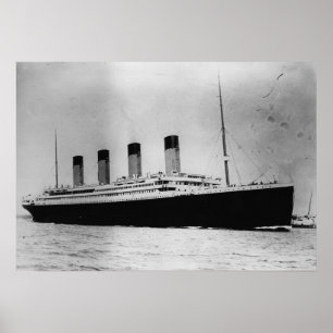 Póster Navio a vapor RMS do forro de passageiro titânico