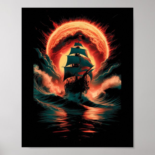 Poster Navio à Vela  (Frente)