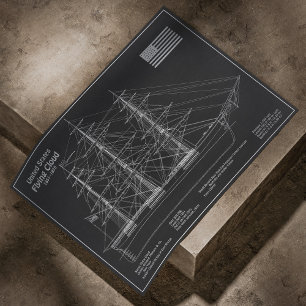 Poster Navio Clipper Flying Cloud - Projeto PD