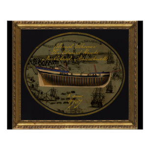 Póster Navio Colonial Americano Sir Edward Hawke