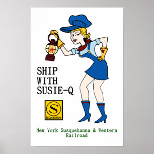 Poster Navio com Susie Q, cartaz da estrada de ferro