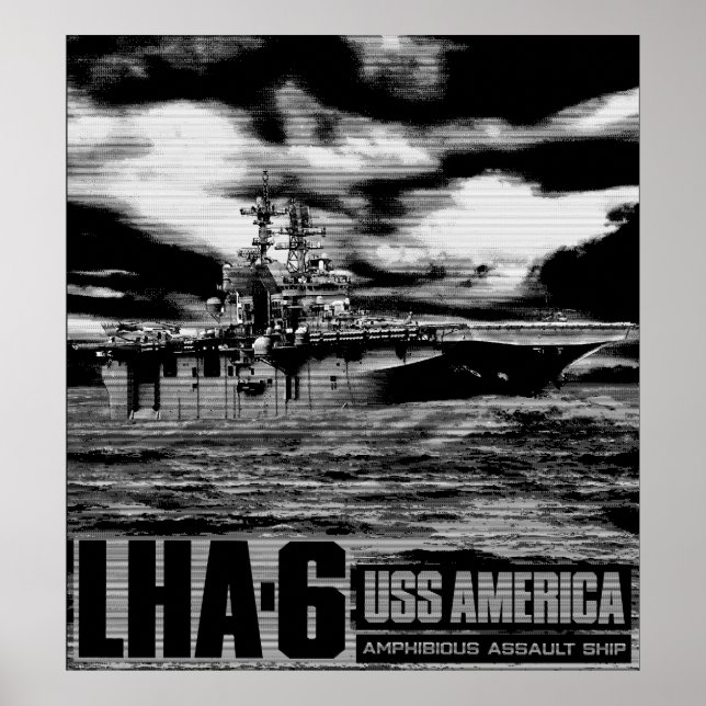 Poster Navio de assalto anfíbio América (Frente)